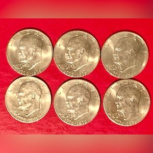 Bicentennial Eisenhower Dollars, lot of 6